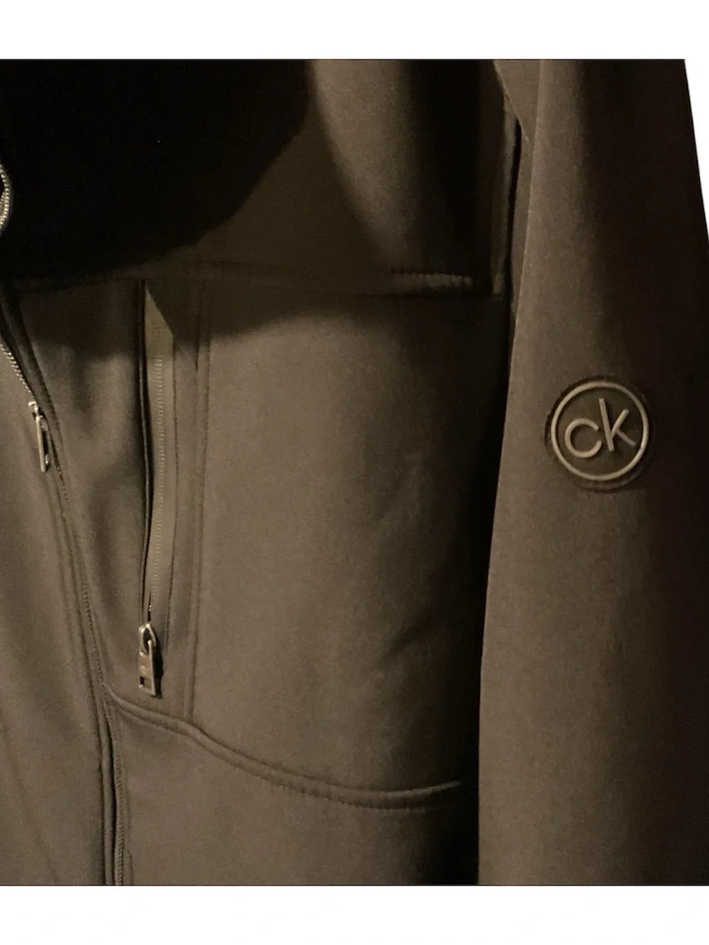 Men’s Black Calvin Klein Water-Resistant Softshell Jacket